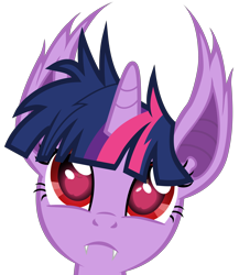 Size: 5200x6000 | Tagged: safe, artist:magister39, imported from derpibooru, twilight sparkle, bat pony, pony, bats!, absurd resolution, apple, bat ponified, female, hilarious in hindsight, race swap, solo, twibat, vector