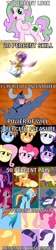 Size: 640x2880 | Tagged: safe, imported from derpibooru, applejack, fluttershy, iron will, pinkie pie, rainbow dash, rarity, scootaloo, twilight sparkle, comic, mane six, meme