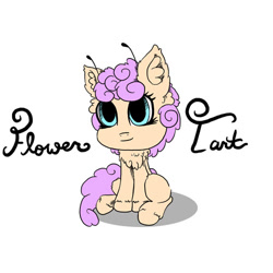 Size: 500x500 | Tagged: safe, artist:askthemothponies, imported from derpibooru, oc, oc only, oc:flowertart, mothpony, original species, looking up, simple background, sitting, solo, tumblr, white background