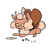 Size: 500x500 | Tagged: safe, artist:askthemothponies, artist:whydomenhavenipples, imported from derpibooru, oc, oc only, oc:caramel, mothpony, original species, ask the moths, ask, askthemothponies, looking down, simple background, solo, tumblr, white background