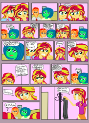 Size: 1700x2338 | Tagged: safe, artist:oneovertwo, imported from derpibooru, sunset shimmer, oc, comic:the return of sunset shimmer, equestria girls, comic, parent, the return of sunset shimmer (comic)