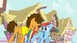 Size: 1920x1080 | Tagged: safe, imported from derpibooru, screencap, cheese sandwich, rainbow dash, pinkie pride