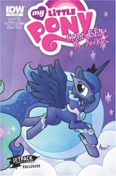 Size: 500x758 | Tagged: safe, artist:agnesgarbowska, idw, imported from derpibooru, princess luna, cover, female, mask, solo