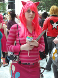 Size: 1728x2304 | Tagged: safe, imported from derpibooru, pinkie pie, human, fanfic:cupcakes, cosplay, irl, irl human, katsucon, photo, pinkamena diane pie