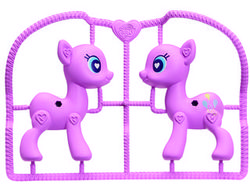 Size: 320x240 | Tagged: safe, imported from derpibooru, pinkie pie, female, heart, heart eyes, irl, my little pony pop!, official, photo, sprue pony, toy, wingding eyes