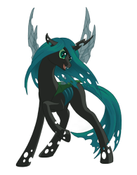 Size: 1496x1920 | Tagged: safe, alternate version, artist:nebulastar985, imported from derpibooru, queen chrysalis, changeling, changeling queen, fanfic:midnight star, background removed, female, simple background, solo, transparent background
