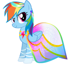 Size: 6000x5598 | Tagged: safe, artist:kibbiethegreat, imported from derpibooru, rainbow dash, pegasus, pony, absurd resolution, clothes, dress, female, mare, simple background, solo, transparent background, vector