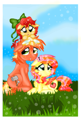 Size: 600x900 | Tagged: safe, artist:ilikepudding24, imported from derpibooru, oc, oc only, offspring, parent:big macintosh, parent:fluttershy, parents:fluttermac, siblings