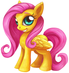 Size: 506x538 | Tagged: safe, artist:gingerfoxy, imported from derpibooru, fluttershy, pegasus, pony, female, mare, simple background, smiling, solo, transparent background