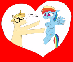 Size: 2826x2436 | Tagged: safe, artist:numbuh0051, imported from derpibooru, rainbow dash, oc, duo, valentine's day