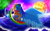 Size: 6500x4000 | Tagged: safe, artist:artention, imported from derpibooru, rainbow dash, scootaloo, absurd resolution, cloud, comforting, crying, duo, hug, moon, scootalove