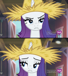 Size: 640x714 | Tagged: safe, edit, edited screencap, imported from derpibooru, screencap, rarity, simple ways, 2 panel comic, comic, rarihick, reaction image