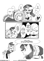 Size: 1144x1600 | Tagged: safe, imported from derpibooru, rarity, comic, fanbook, monochrome, p.f.f.