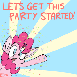 Size: 1024x1024 | Tagged: safe, artist:gigapon, imported from derpibooru, pinkie pie, confetti, cute, female, solo