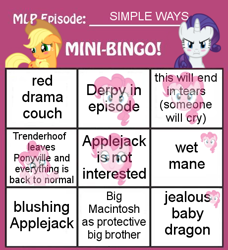 Size: 460x505 | Tagged: safe, imported from derpibooru, applejack, pinkie pie, rarity, simple ways, mini-bingo, shrug