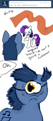 Size: 680x1560 | Tagged: safe, artist:moonblizzard, imported from derpibooru, blues, cyclops pony, noteworthy, rarity, cyclops, ask, donny swineclop, rarity answers, tumblr