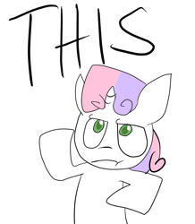 Size: 680x780 | Tagged: safe, artist:moonblizzard, imported from derpibooru, sweetie belle, ask, female, rarity answers, solo, tumblr