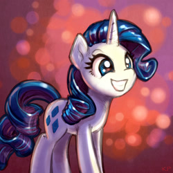 Size: 1600x1600 | Tagged: safe, artist:kp-shadowsquirrel, imported from derpibooru, rarity, pony, unicorn, female, happy, mare, smiling, solo, squee