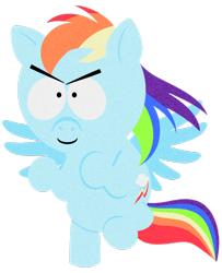 Size: 900x1108 | Tagged: safe, artist:toonfreak, imported from derpibooru, rainbow dash, crossover, female, solo, south park, style emulation