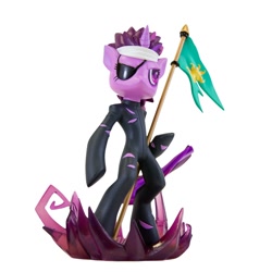 Size: 1000x1000 | Tagged: safe, artist:sambragg, imported from derpibooru, twilight sparkle, pony, semi-anthro, bipedal, eyepatch, female, flag, future twilight, irl, photo, toy, welovefine