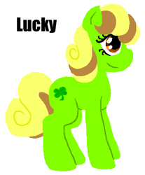 Size: 395x476 | Tagged: safe, artist:kiananuva12, imported from derpibooru, oc, oc only, oc:lucky, earth pony, pony, palindrome get, solo