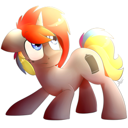 Size: 894x894 | Tagged: safe, artist:shinodage, imported from derpibooru, oc, oc only, oc:krylone, pony, unicorn, solo