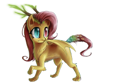 Size: 1569x1061 | Tagged: safe, artist:rouletteobsidian, imported from derpibooru, fluttershy, female, solo, species swap