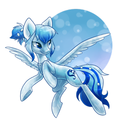 Size: 2000x2000 | Tagged: safe, artist:pixel-prism, imported from derpibooru, oc, oc only, oc:razzle dazzle, crystal pony, pegasus, pony, bells, crystal pegasus, flying, neighvada nights, solo, spread wings