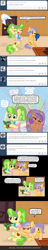 Size: 640x3308 | Tagged: safe, artist:ficficponyfic, imported from derpibooru, chickadee, ms. peachbottom, oc, changeling, cyoa:peachbottom's quest, book, cyoa, jezzie belle, tumblr