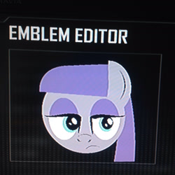 Size: 1936x1936 | Tagged: safe, imported from derpibooru, maud pie, maud pie (episode), black ops 2, call of duty, call of duty: black ops 2, emblem editor, female, solo