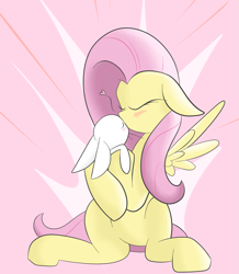 Size: 1711x1961 | Tagged: safe, artist:fledgex, artist:php120, imported from derpibooru, angel bunny, fluttershy, angelshy, blushing, female, heart, interspecies, kissing, male, shipping, straight