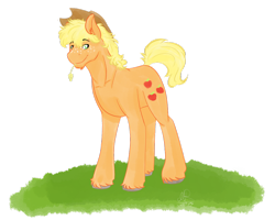 Size: 1024x819 | Tagged: safe, artist:natschkareksio, imported from derpibooru, applejack, applejack (male), rule 63, solo, unshorn fetlocks