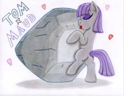Size: 1012x789 | Tagged: safe, artist:the1king, imported from derpibooru, maud pie, tom, maud pie (episode), cargo ship, licking, rockcon, shipping, tomaud, tongue out