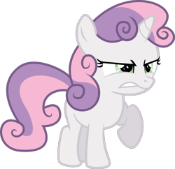 Size: 1059x1027 | Tagged: safe, artist:apony4u, imported from derpibooru, sweetie belle, pony, unicorn, angry, female, filly, foal, simple background, solo, sweetie belle is not amused, transparent background, vector