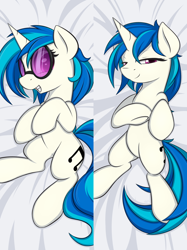 Size: 824x1100 | Tagged: safe, artist:theparagon, imported from derpibooru, dj pon-3, vinyl scratch, pony, bedroom eyes, body pillow, body pillow design, female, solo