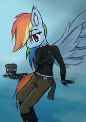 Size: 1240x1748 | Tagged: safe, artist:mrasianhappydude, imported from derpibooru, rainbow dash, anthro, female, solo