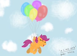 Size: 1920x1408 | Tagged: safe, artist:judhudson, imported from derpibooru, scootaloo, cloud, cloudy, female, scootaloo can't fly, sky, solo