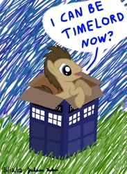 Size: 1408x1920 | Tagged: safe, artist:judhudson, imported from derpibooru, doctor whooves, time turner, doctor who, male, solo, tardis