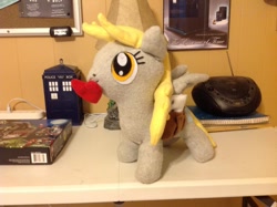 Size: 960x717 | Tagged: safe, artist:judhudson, imported from derpibooru, derpy hooves, pegasus, pony, female, irl, mare, photo, plushie