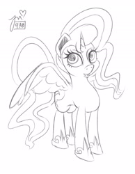 Size: 2100x2700 | Tagged: safe, artist:php7, imported from derpibooru, princess luna, alicorn, pony, female, monochrome, solo