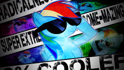 Size: 1920x1080 | Tagged: safe, artist:tygerxl, imported from derpibooru, rainbow dash, female, glasses, solo, wallpaper