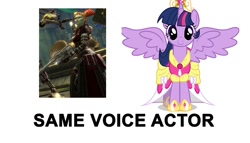 Size: 839x480 | Tagged: safe, imported from derpibooru, twilight sparkle, alicorn, pony, exploitable meme, female, guild wars 2, mare, meme, same voice actor, scarlet briar, tara strong, twilight sparkle (alicorn), video game