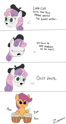 Size: 2592x4859 | Tagged: safe, artist:zaponator, imported from derpibooru, scootaloo, sweetie belle, beatnik, comic, happy days