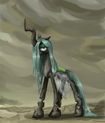 Size: 3000x3500 | Tagged: safe, artist:clrb, imported from derpibooru, queen chrysalis, changeling, changeling queen, crown, female, jewelry, regalia, solo