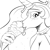 Size: 750x750 | Tagged: safe, artist:kheltari, imported from derpibooru, princess celestia, anthro, female, ice cream, ice cream cone, licking, monochrome, portrait, solo