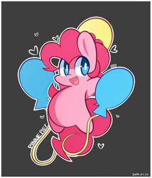 Size: 590x690 | Tagged: safe, artist:php56, imported from derpibooru, pinkie pie, balloon, chibi, cutie mark, female, solo