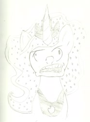 Size: 1557x2093 | Tagged: safe, artist:astronomus, imported from derpibooru, princess luna, female, monochrome, solo