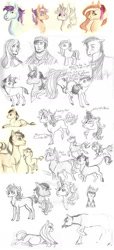 Size: 1000x2200 | Tagged: safe, artist:ackryllis, imported from derpibooru, oc, oc only, human, sketch dump, traditional art