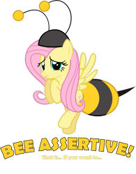 Size: 1845x2367 | Tagged: safe, artist:zacatron94, imported from derpibooru, fluttershy, animal costume, bee costume, clothes, costume, female, flutterbee, pun, simple background, solo, transparent background