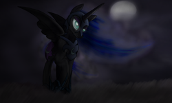 Size: 854x512 | Tagged: safe, artist:spyrica, imported from derpibooru, nightmare moon, princess luna, female, solo